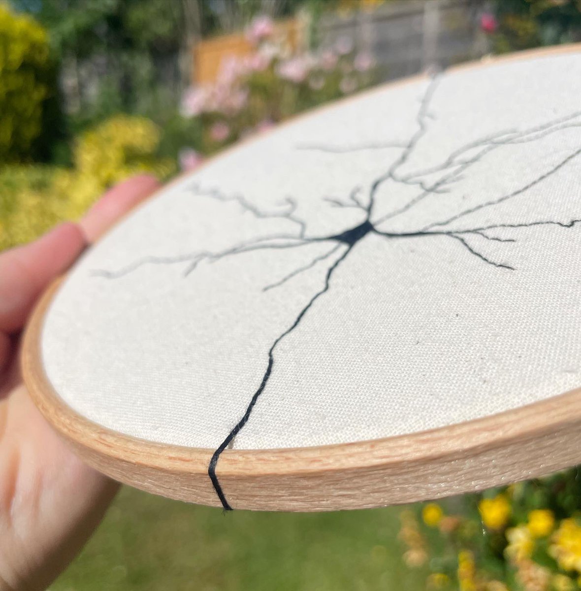 Pyramidal cell embroidery available here: ko-fi.com/s/241e687fc1

#SciArt #Neuroscience