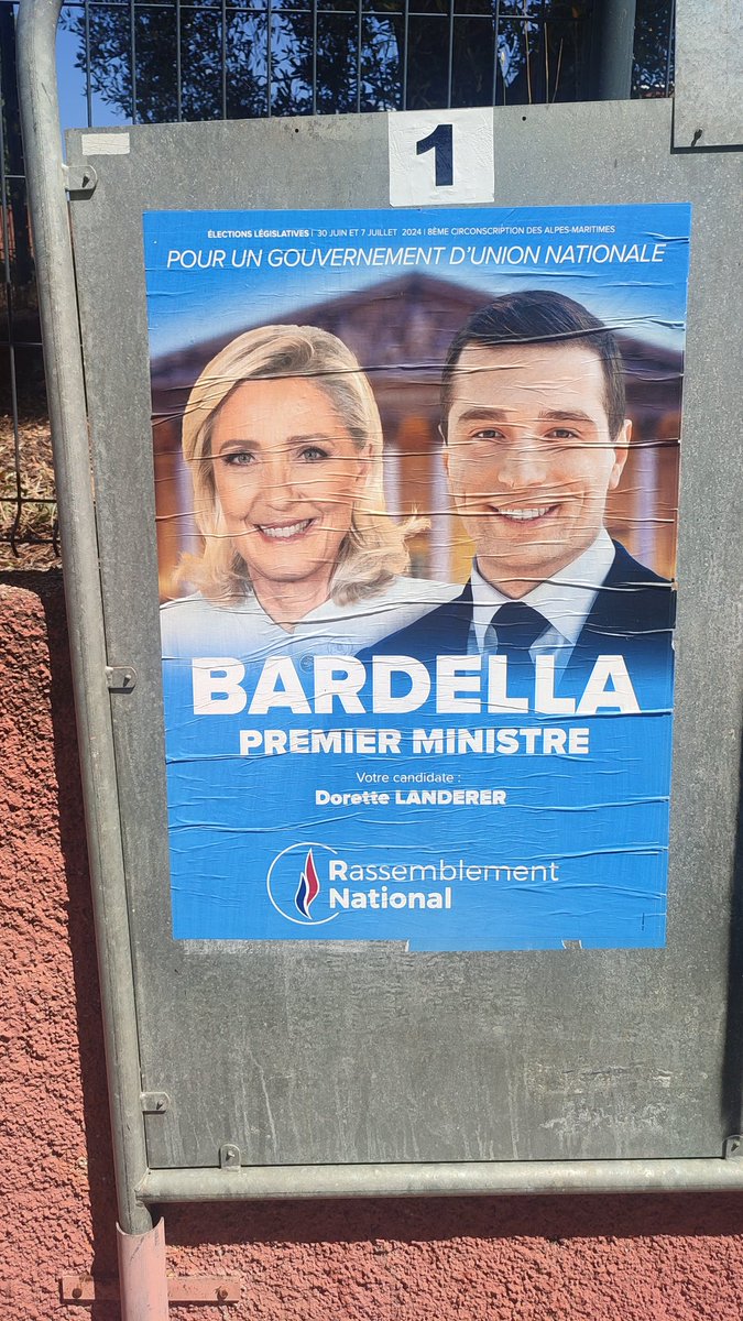 Ptdrrr chez moi la candidate RN est noire ya pas sa gueule sur l'affiche