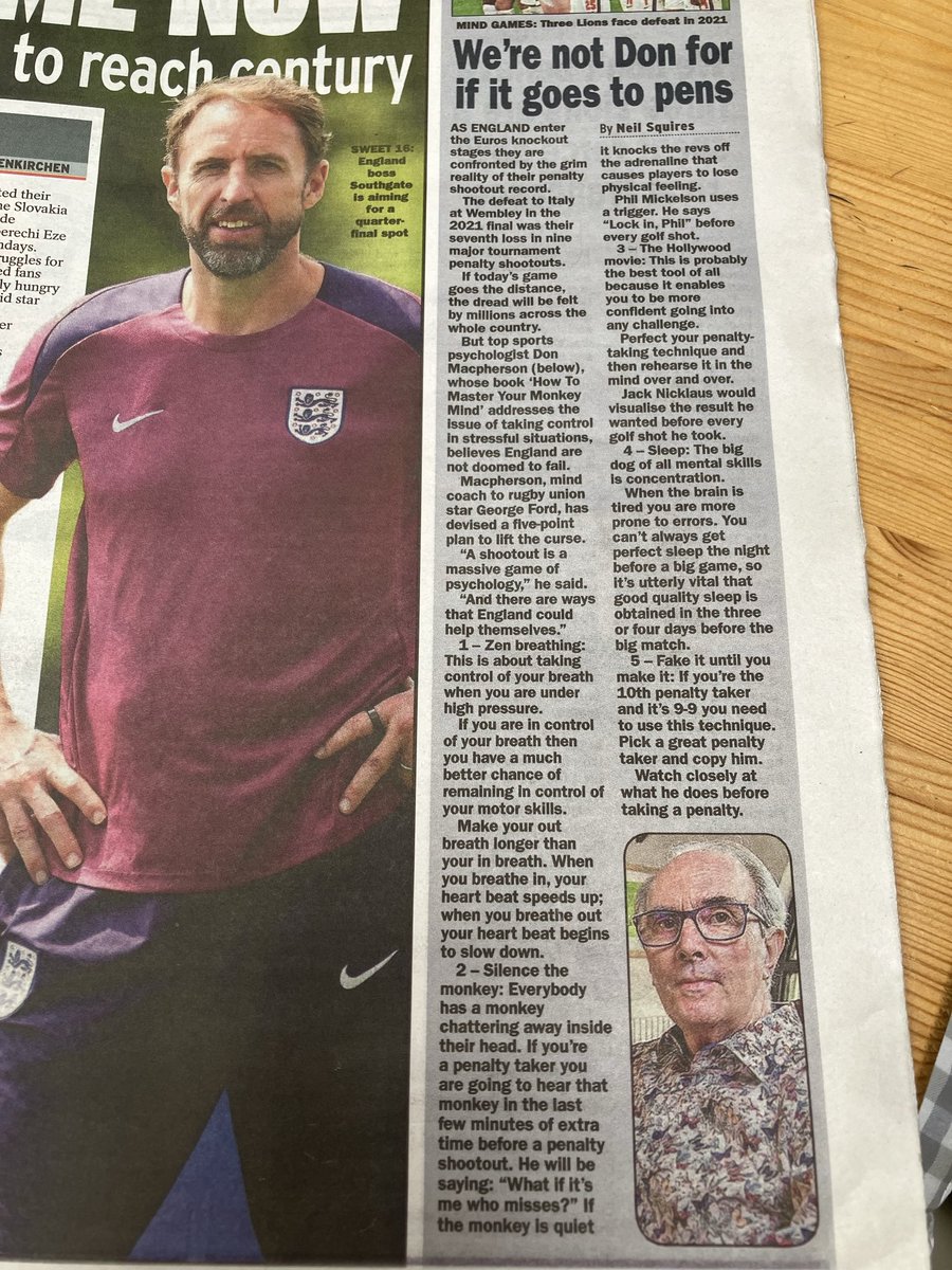 Excellent article in todays Sunday Express by Neil Squires 🥅⚽️🙈👍
