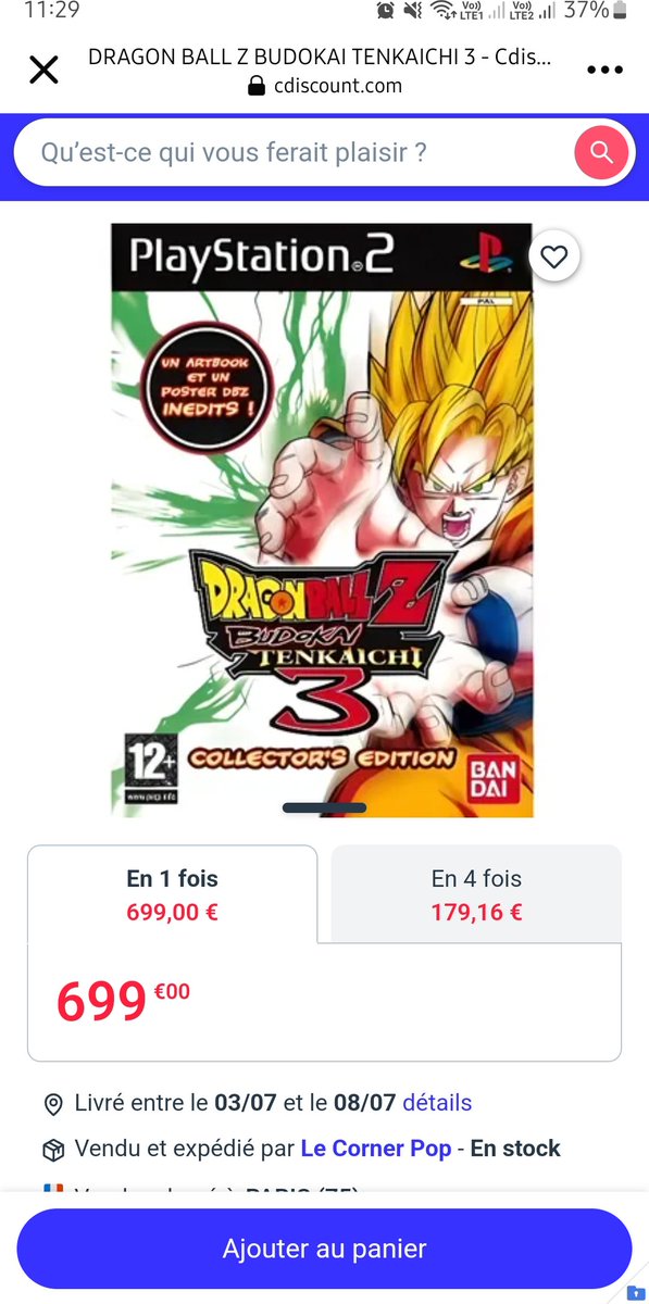 Gamno_nxtlvl's tweet image. WHAT THE HECK ?!
700 BOULES UN JEU PS2 ?

Bon bah je vais vendre tous mes jeux PS2/PS1 et devenir millionnaire...

#SparkingMeteor #PS2
#SparkingZero