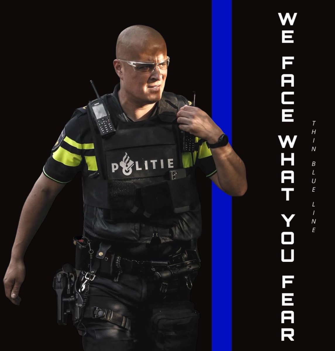 Altijd de stap vooruit zetten 💪🏻 

⚫️🔵⚫️ The blue represents the courage that the officers displays ⚫️🔵⚫️