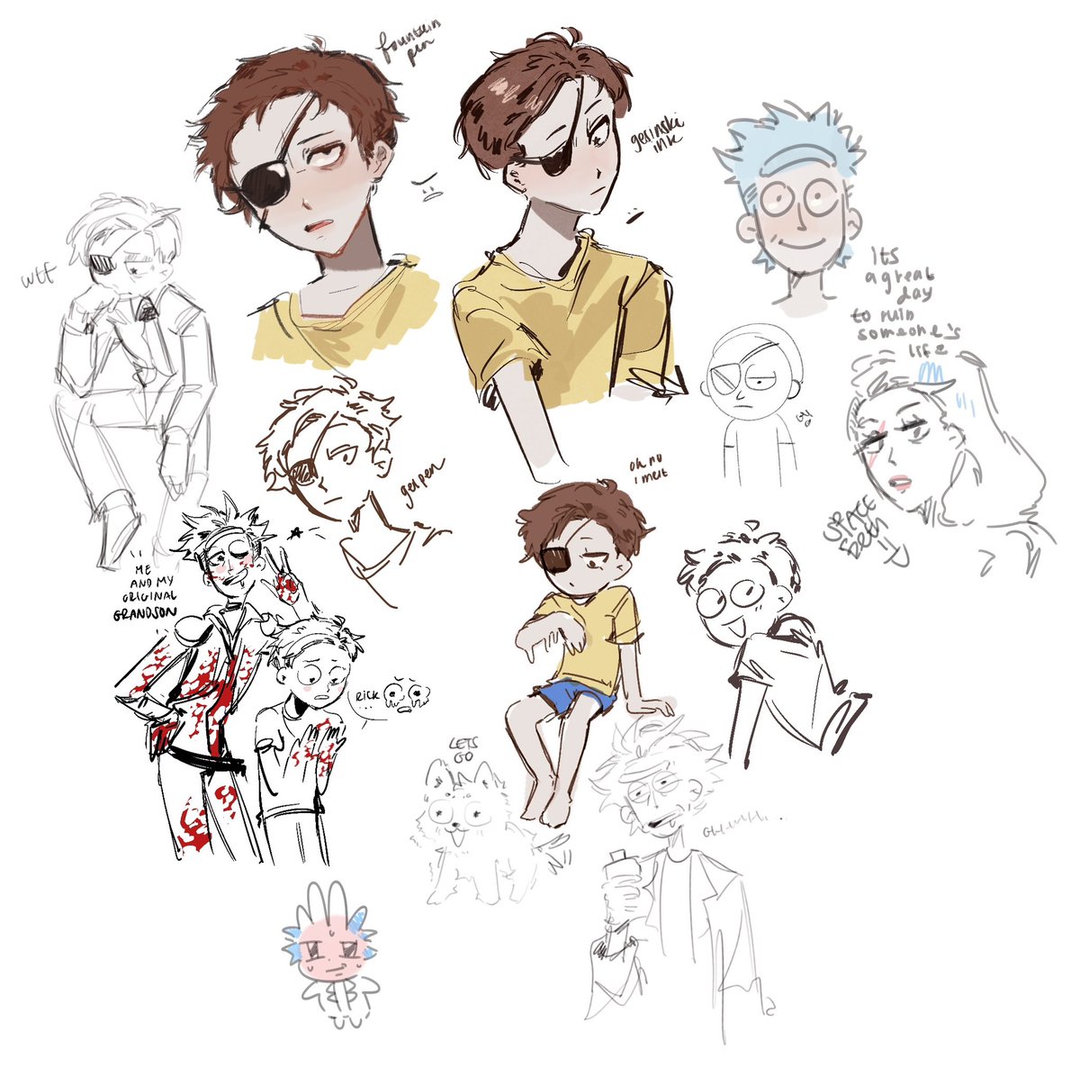 mutavix's tweet photo. didn’t feel like sleeping 😴 
#rickandmorty #evilmorty #rickprime #ricksanchez #spacebeth https://t.co/4MOZa7twpo