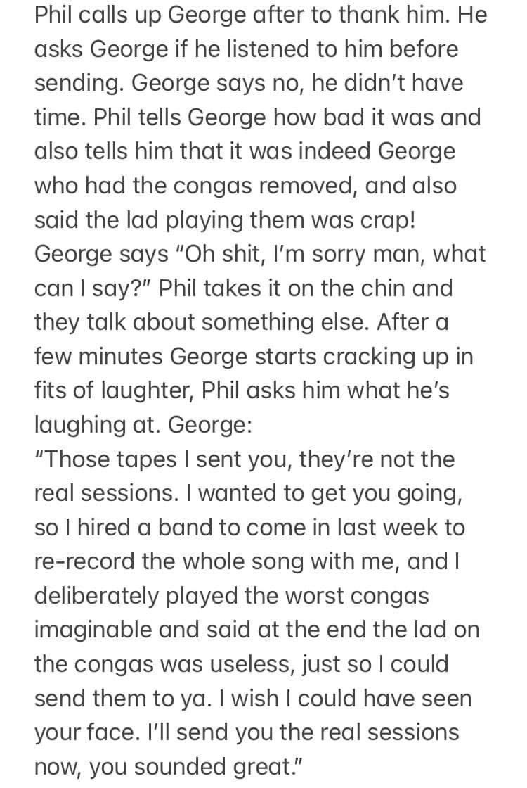 TheMonologist's tweet image. In case you didn’t love GEORGE HARRISON enough - here’s a fantastic story about him brilliantly pranking Phil Collins.