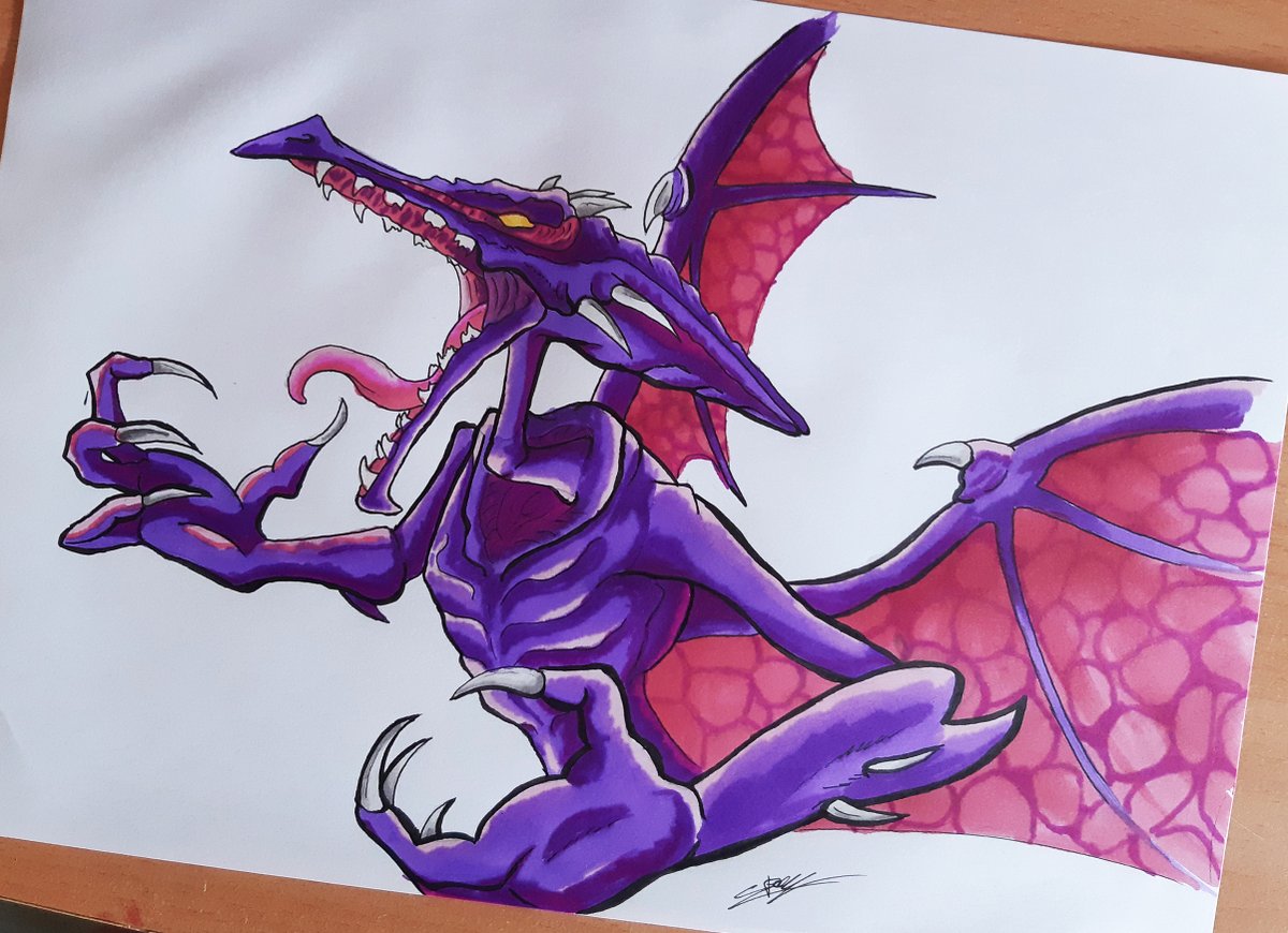 C'est aussi un Grodragon lui 👀

Dessin tradi ce coup aux feutres à alcool, offert à mon ancien TeamMate de la <a href="/OnePunchSmash/">One Punch Smash</a> , le redoutable <a href="/Human_ssb/">Human</a> !