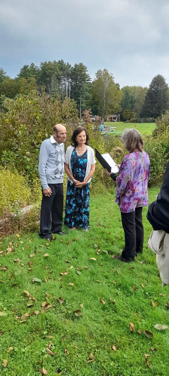 dickwilsonthird's tweet photo. Was fortunate to be in attendance at Larry Winters and pauline Winters vow renewal yesterday. They’ve been having trouble with their neighbors son Phil Paulson who has a very loud truck. It was nice to be in attendance, my wife Anne looked lovely, but the picture of us was bad. https://t.co/SBVCGeTjSn