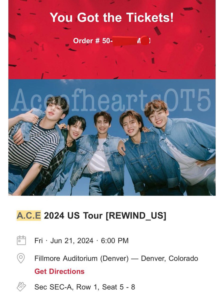 aceofheartsOT5's tweet photo. It was so great to see A.C.E perform again after 5 long years! 🤩 Thank you for bringing them back to the US!
#Rewinding_ACE #ACEinDenver https://t.co/azk4dohzAm