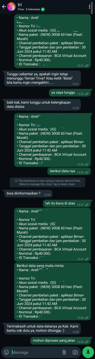 arfpwd's tweet photo. @3CareIndonesia ga jelas, perkara 40rb aja ribet banget https://t.co/8xZ2MoXnIF