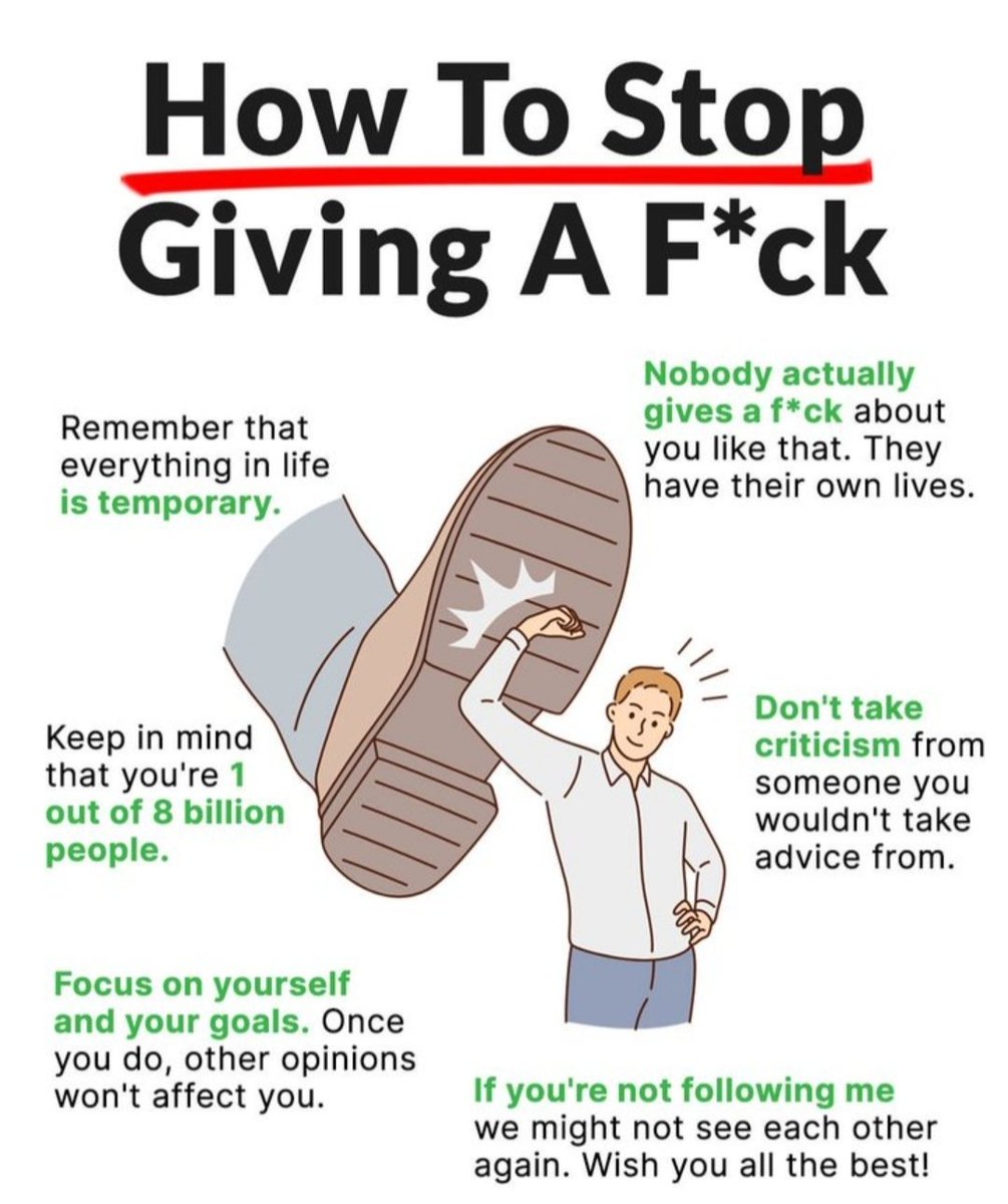HOW TO STOP GIVING A F*CK