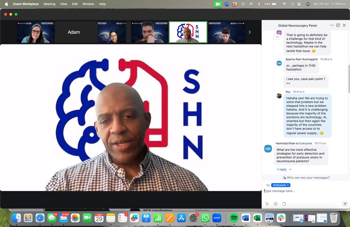 DianaOchoaMD's tweet photo. The whole team in full swing at all of the Mission Brain Hackathon events! Excited for the chance to win a 10-minute one-on-one talk with Dr. Q. 🤞🎉 #missionbrainhack24 #Neurosurgery #IMG #globalneurosurgery #globalhealth #DrQ @missionbrainorg @DoctorQMd https://t.co/5iboqHqO6G
