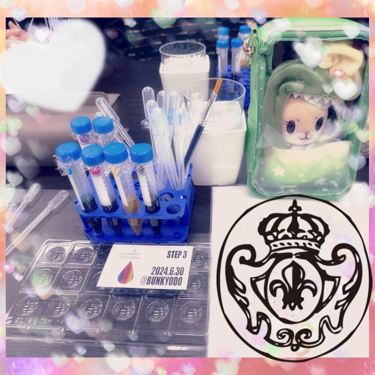 hassakuseijin's tweet photo. #ちぃたん #ちぃぐるみ
@bunkyodobungu にて開催された @TonoandLims さんの #coloring_session ��参加させていただきました♪インクの構成のお勉強をして、ますますどっぷり #インク沼
なるほど‼︎と思う事が沢山あり、そして自分で思った色を作る難しさを知る😭
#文房具好き
#ちぃたん大好き https://t.co/a9bX0kJTRK
