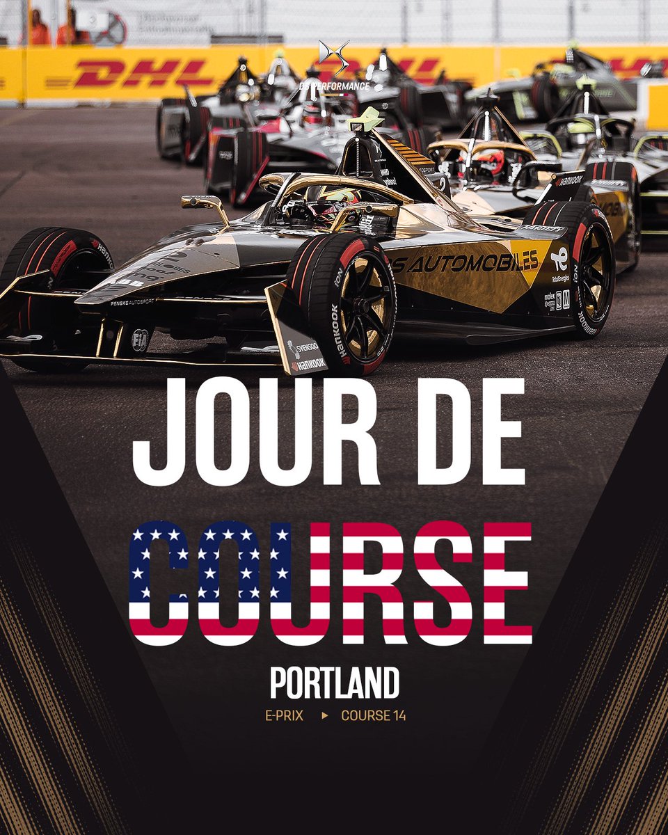 DS_fr's tweet image. À 22h30, nos deux pilotes prendront le départ de la dernière course du week-end sur la piste de Portland. 🏁

#DSautomobiles #DSPENSKE #ABBFormulaE #motorsport #FormuleE
