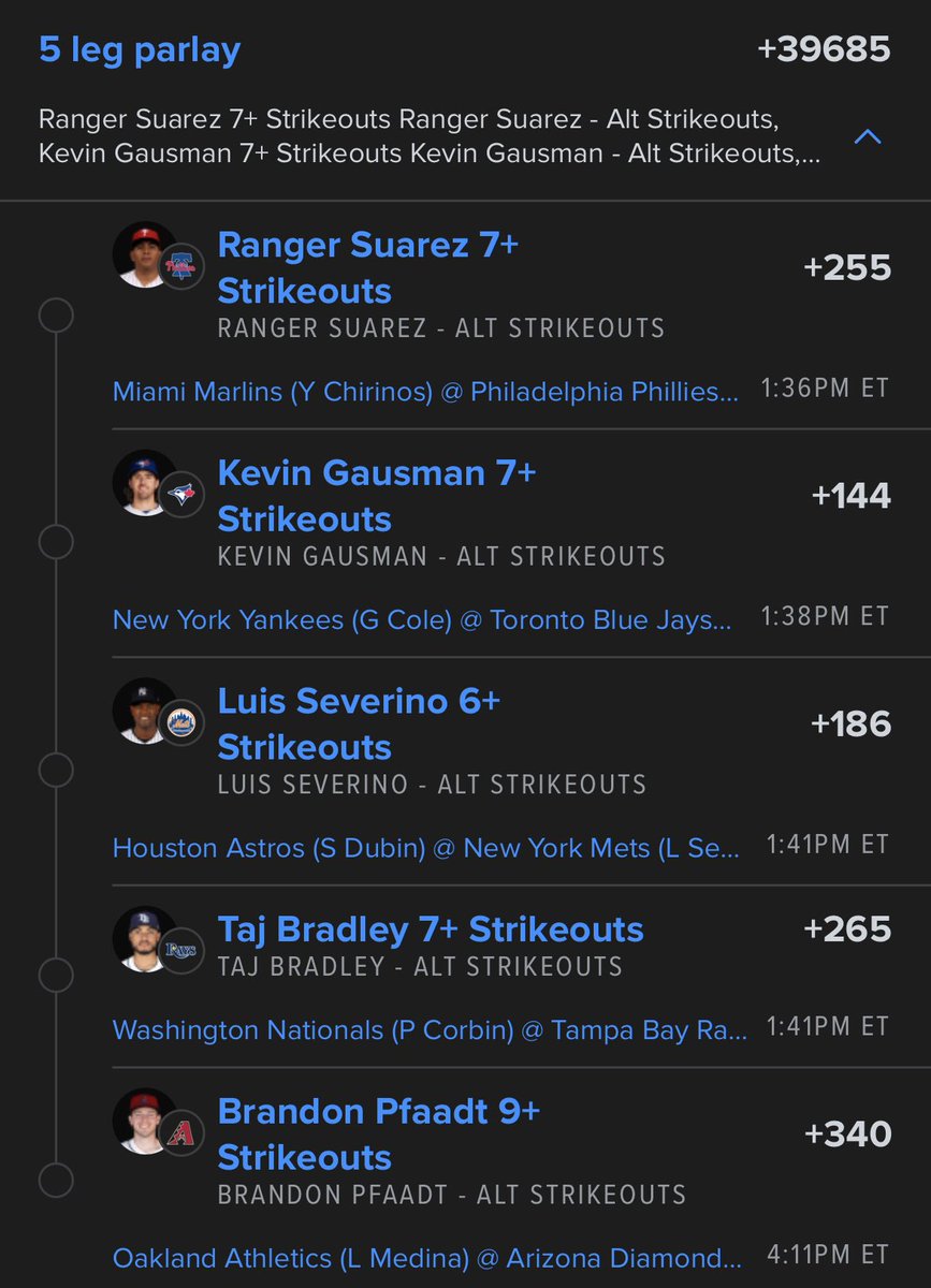 RollinDicexxx's tweet photo. Tomorrow Will Be A Strikeout Field Day!🏟️
#GamblingX #RollWMe🎲 #MLB https://t.co/iOrMKklusN