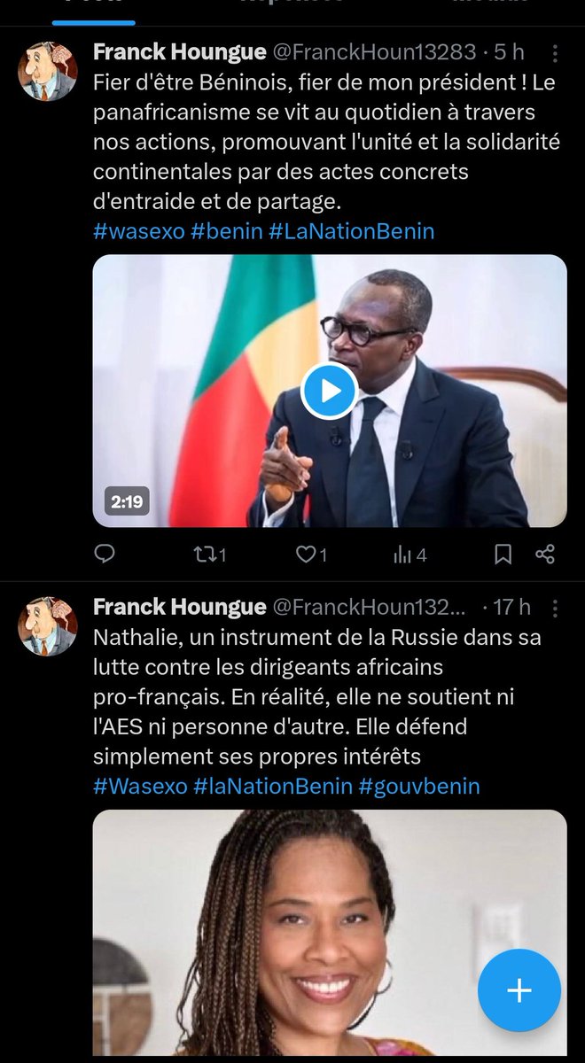 Un président en fin de second et dernier mandat n'a pas besoin de cette stratégie de communication obsolète.

Pour mieux comprendre jetez un coup d'œil aux profils <a href="/falitou2478/">falitou tossou</a> @gyansa24 @samirserv @DossouChan91613 @OGwenn42518 , 

⬇️