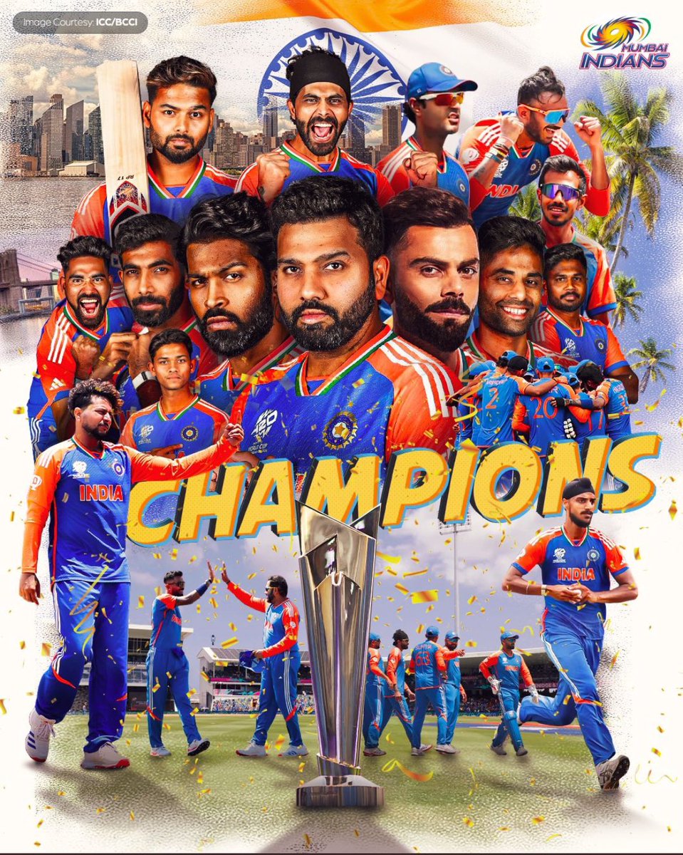 NeetishGuruji's tweet photo. भारतीय क्रिकेट टीम ने T-20 विश्वकप के फाइनल मुकाबले में दक्षिण अफ्रीका को हराकर विश्वकप अपने नाम कर लिया है।
टीम इंडिया के सभी खिलाड़ियों को बहुत-बहुत बधाई!
#T20WorldCup #indianteem #cricketchallenge https://t.co/4VXIjjCvlZ