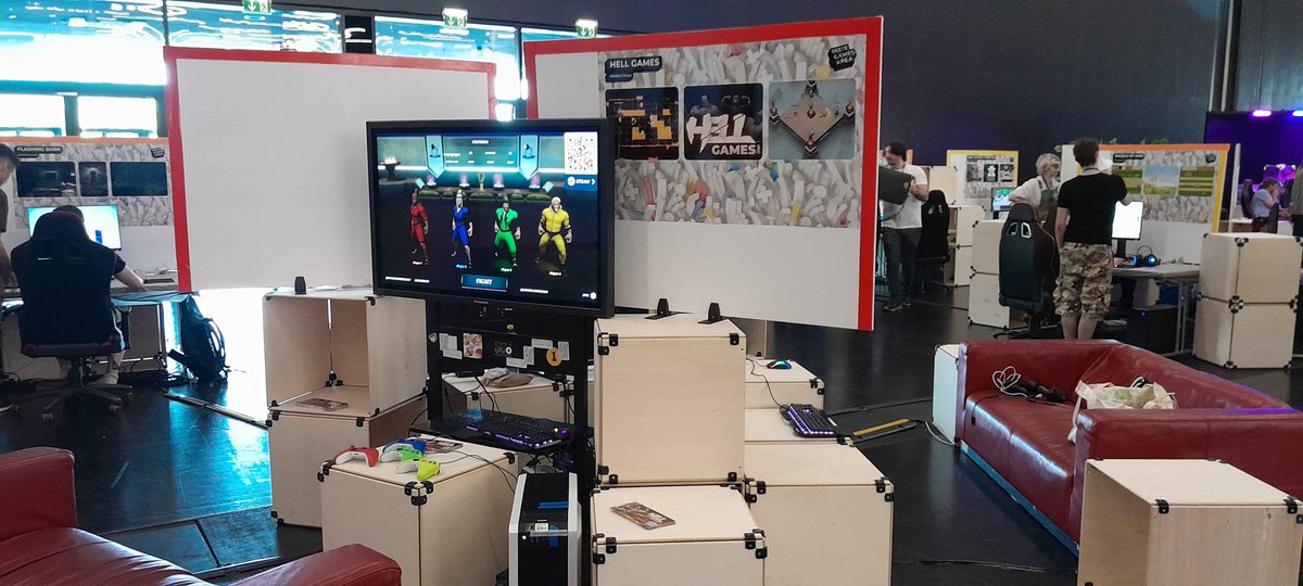 _voodoo_circus_'s tweet photo. Last chance to prove yourself in the 🔥HELL GAMES🔥! Today's your final opportunity at @levelupsalzburg, because after that, we're crawling back into our dev dungeons to work on the demo.
#indiedev #levelupsalzburg #indiegame #actiongame #videogame #brawler #hellgames https://t.co/eJKgKm7sQY