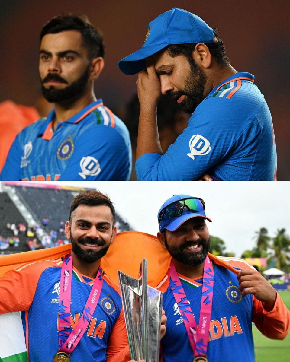Words fall less to thank you legends for the contribution to our Indian team. Those shoes can never be filled. A salute to <a href="/imVkohli/">Virat Kohli</a> <a href="/ImRo45/">Rohit Sharma</a> 🇮🇳 🇮🇳