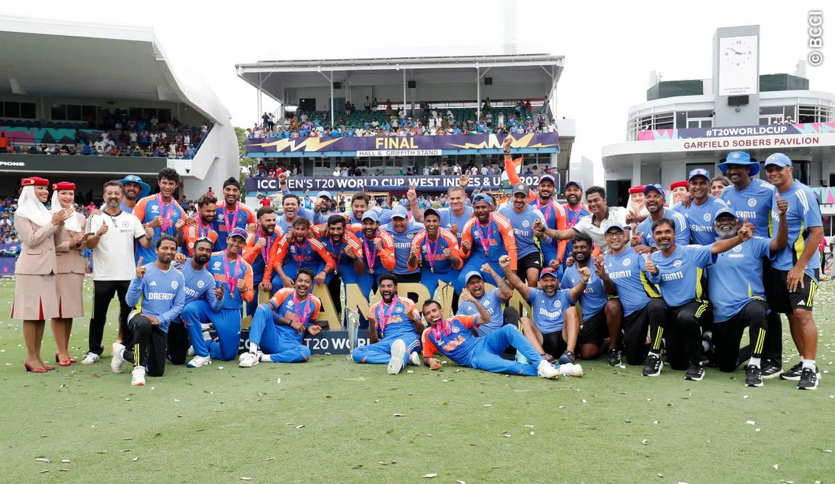 BoxGylyb's tweet photo. What an incredible performance in the #T20WorldCupFinal! Your hard work, dedication, and team spirit have brought the trophy home. You've made the nation proud with your exceptional skills and determination on the field.
🏆🇮🇳 #Champions #TeamIndia #T20WorldCup https://t.co/IHkbvwIAIx