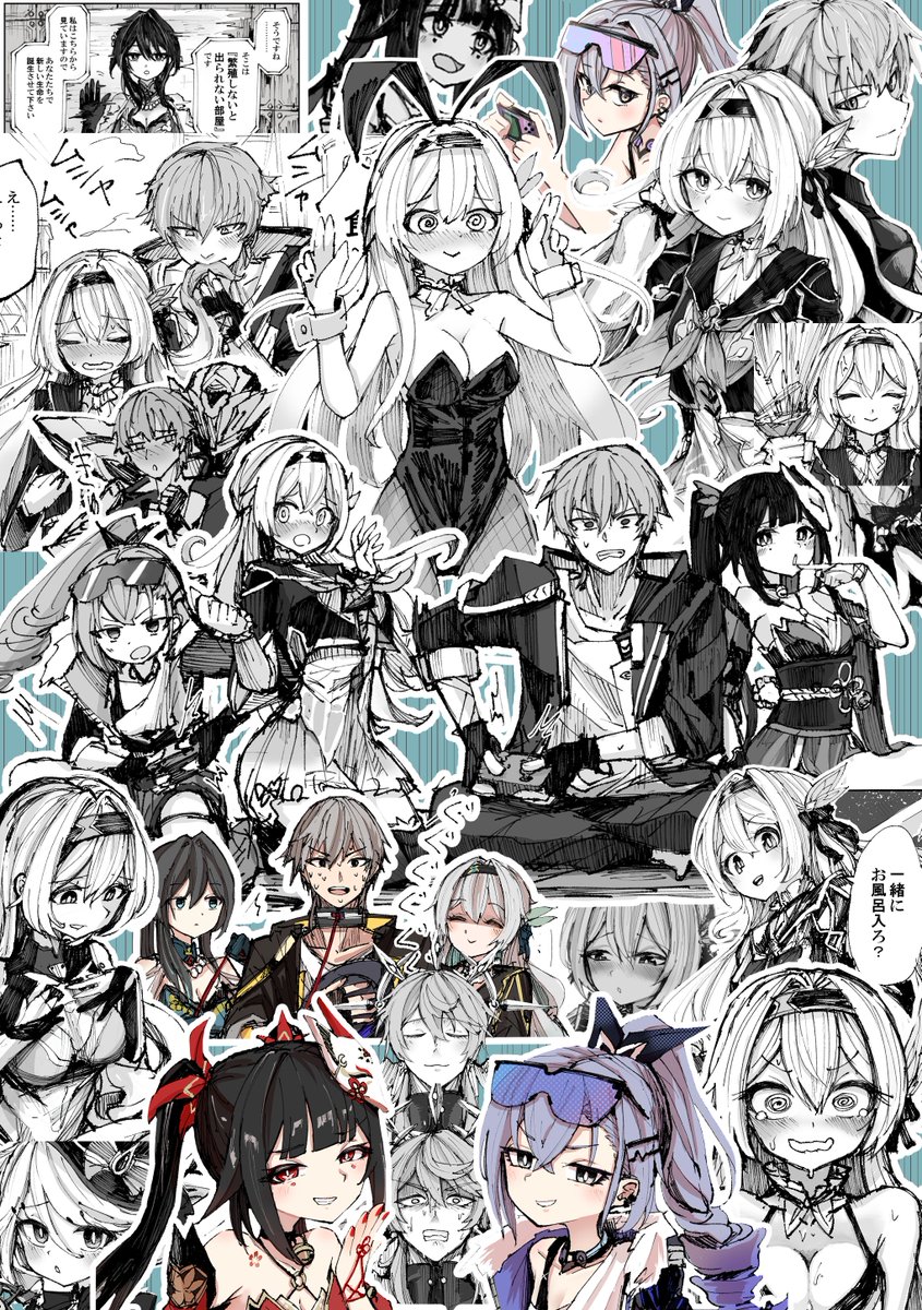 #今月描いた絵を晒そう 

反応もらえるの嬉しくてついたくさん描いちゃいました
フォロワーは6月頭の10倍以上に…
みんな見てくれてありがと～! 