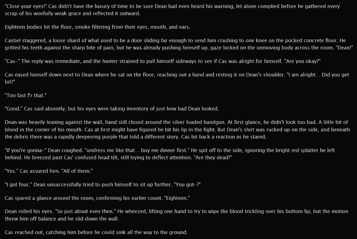 BobWess's tweet image. Posted this complete one-shot over on my tumblr if you'd like to read the whole thing. Check out my Ao3 when they're back!

tumblr.com/blog/bobwess

Preview: