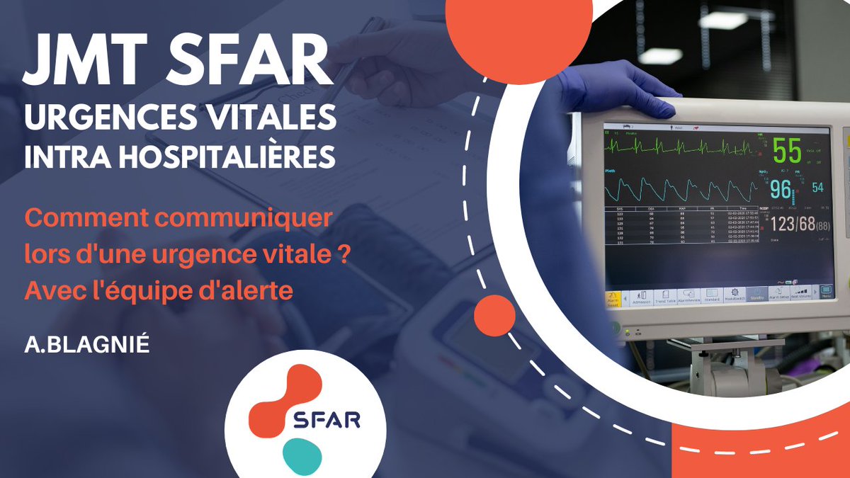 📹 Rediffusion accessible à tous de la JMT « Urgences vitales Intra-Hospitalières » sur notre chaine YouTube.

✅ Accédez dès aujourd’hui à la conférence « Comment communiquer lors d'une urgence vitale ? Avec l'équipe d'alerte » par la Dr Antonia Blagnié➡️ youtu.be/FP6brdPJ8FM