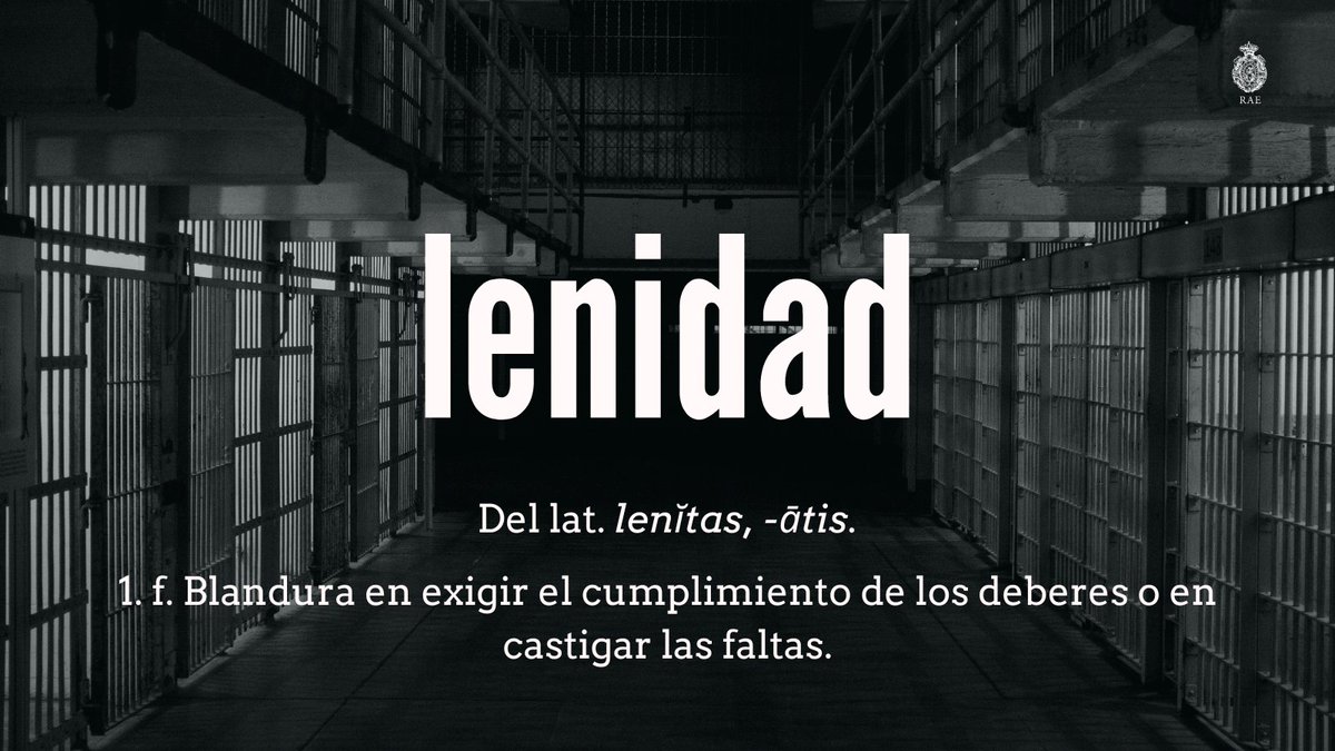 #PalabraDelDía | lenidad

Esta palabra —emparentada con otras procedentes del latín «lenis» ‘suave’ como «lene», «lenificar» o «lenitivo»— aparece en la definición del «DLE» de la expresión «manga ancha»: «Lenidad o excesiva indulgencia. “Tener manga ancha”».