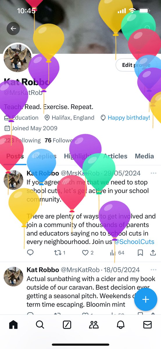 MrsKatRob's tweet photo. It’s my balloon day! ❤️ I always forget to look at this each year but I’ve finally remembered 🤣 https://t.co/brJ8SO38pX