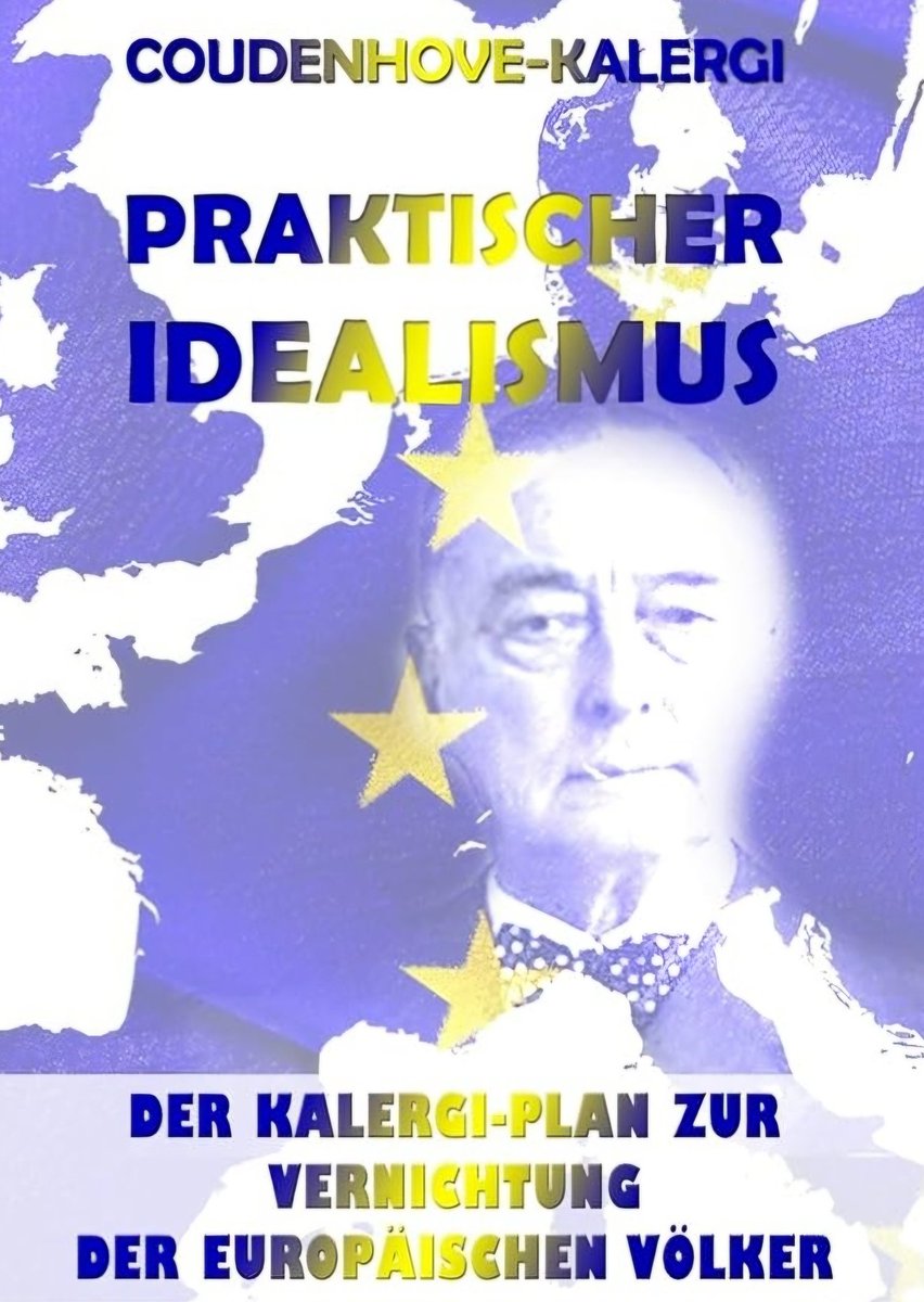 ErtanOzyigit's tweet photo. Kalergi Planı: 1925 Praktischer İdealismus "Pratik İdealizm" kitabı gelecekte karma bir ırkın ortaya çıkacağını öngörüyor. "Geleceğin adamı karma ırktan olacak
(Coudenhove-Kalergi Komplosu) aşırı sağ, Yahudi karşıtı, beyaz soykırım komplo teorisidir.  
Teori, Paneuropean Union'ın yaratıcısı Avusturyalı-Japon siyasetçi Richard von Coudenhove-Kalergi'nin , göçlerle beyaz Avrupalıları diğer ırklarla karıştırmak ve değiştirmeye yönelik komplo teorisidir.