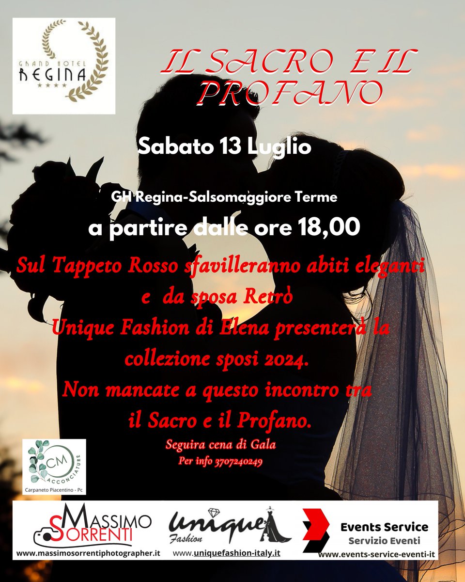 Il Sacro e il Profano cattura l’essenza di un matrimonio stiloso, dove il vintage e il moderno si fondono per creare un’atmosfera unica e indimenticabile. Per info e partecipazione 3707240249