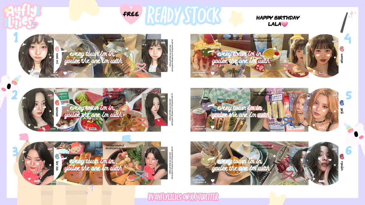 ayflylilies's tweet photo. Repost is highly appreciated! <3

Haloww!! hari ini Aya &amp; Kanin ada 6 free layout, untuk merayakan Ulang Tahun Kak Lala @icebeIIe, yeay hepibesday🥳🩷⭐️ bisa diclaim hari ini jam 18.30 wib ya, check postingan dibawah buat lebih lengkapnya!

#zonauang️  #zonaba https://t.co/YPOkinuDCZ