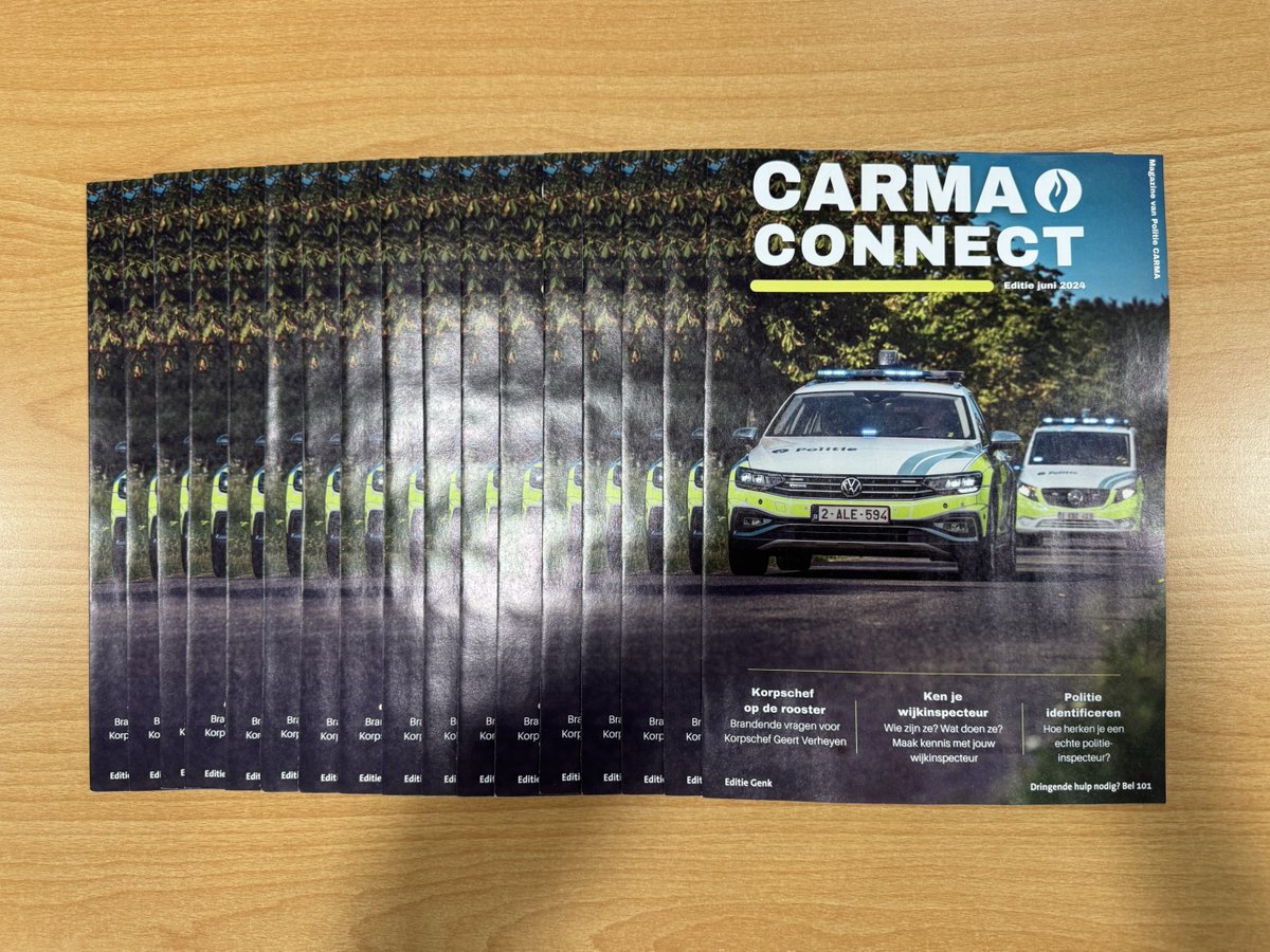 📬 Deze week viel de CARMA Connect in de brievenbus van alle inwoners in onze politiezone! Met dit politiemagazine willen we jullie laten kennismaken met ons korps en alles wat er gebeurt in onze buurt. 🕵️‍♂️👮‍♀️

#PolitieCARMA #CARMAConnect #Politiemagazine #SamenVeilig