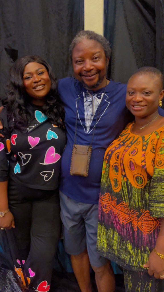 TheAdukeIbadan's tweet photo. Your Worship and I had so much fun watching #OkeLangbodo last night! 
I am too proud of @firopo and @themisterrain. It was good to see @moshoodfattah https://t.co/68PgsiG45L