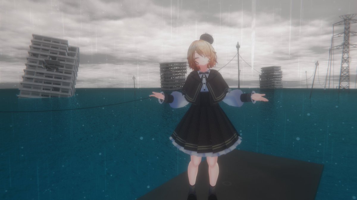 death_flex's tweet image. 初アバター、まだやることあるけど、とりあえずいい感じになった！