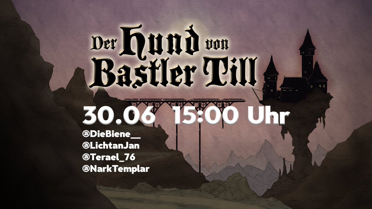 Heute ist es soweit #Penandpaper der Chat bestimmt die Geschichte mit 🥰 das ganze live auf

twitch.tv/NarkTemplar