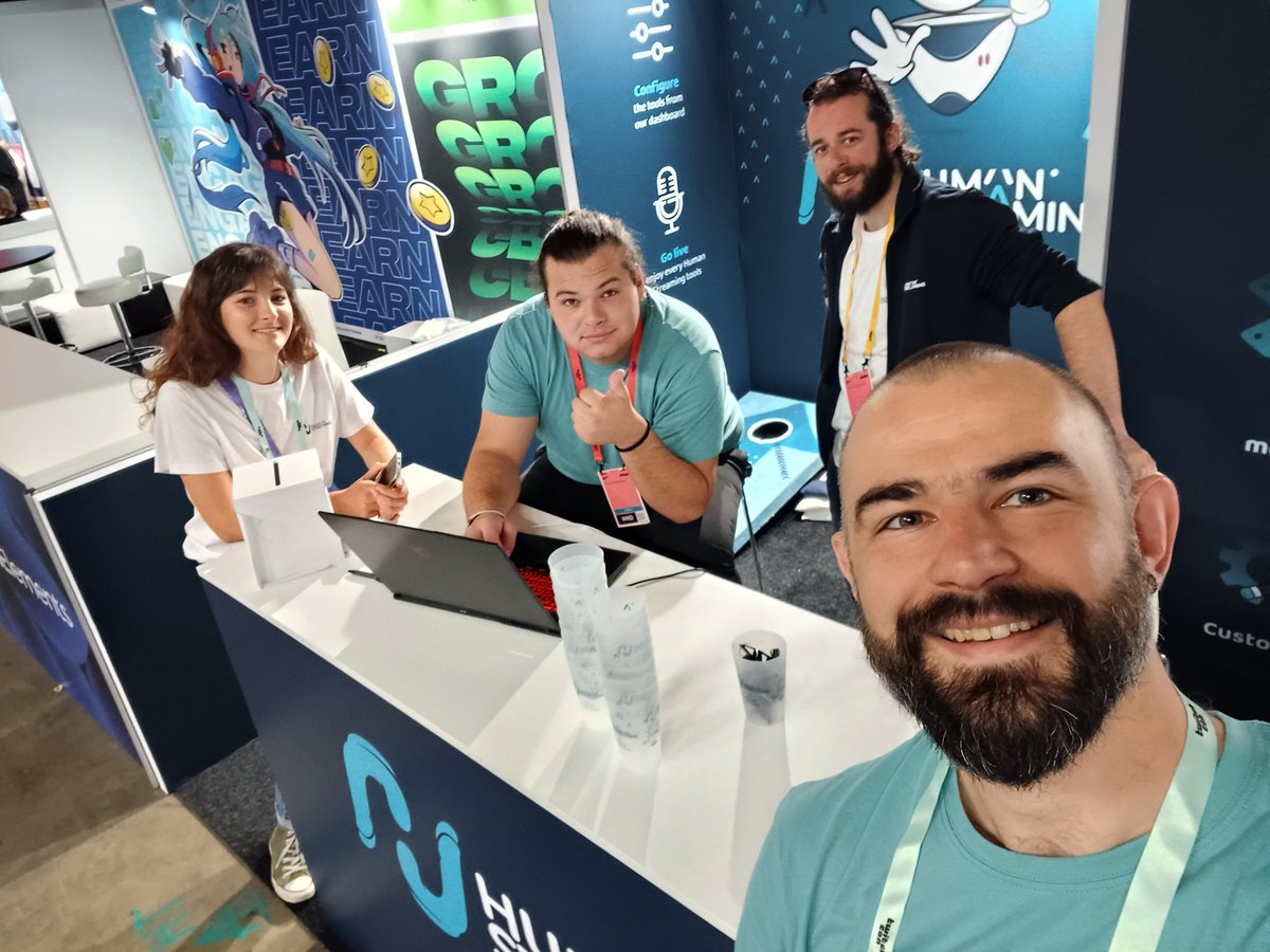NainzguL's tweet photo. The @HumanStreaming team is UP and ready to show you our brand new tools ! Meet us at #TwitchConRotterdam (a rumor says that you can win some goodies and even a promotion code !) https://t.co/LwlyEOn54r