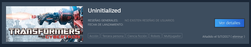 TFHypeGuy's tweet photo. ACTIVISION TRANSFORMERS GAMES RELISTED!

It has been observed that the Activision Transformers games have been relisted on Xbox stores and Steam.

They games ARE NOT available for purchase but the fact that the details are back up is VERY interesting.

Will they be released? https://t.co/mPvzI3PELK