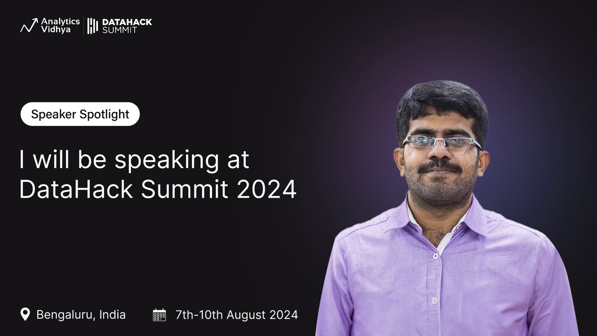 SRK (@sudalairajkumar) on Twitter photo I'll be speaking at the <a href="/AnalyticsVidhya/">Analytics Vidhya</a> DataHack Summit 2024, on "Agentic Framework for #GenAI Applications"
Planning to cover the following topics:
ยป Understanding of Multi-agent systems and their frameworks
ยป Practical Tools and Techniques: AutoGen, CrewAI, PhiData, Function I'll be speaking at the <a href="/AnalyticsVidhya/">Analytics Vidhya</a> DataHack Summit 2024, on "Agentic Framework for #GenAI Applications"
Planning to cover the following topics:
ยป Understanding of Multi-agent systems and their frameworks
ยป Practical Tools and Techniques: AutoGen, CrewAI, PhiData, Function