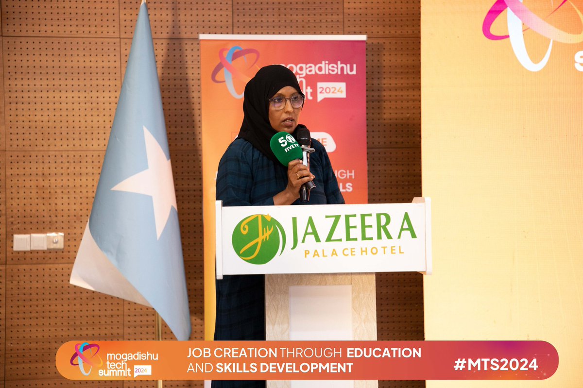 MogTechSummit's tweet photo. "There are 4 million displaced people in Somalia, with women and children being the most vulnerable," said Safiya Mahamed Hassan, Commissioner of the NCRI.
#MTS2024 #TechForJobs #EducationForGrowth #MogadishuTechSummit https://t.co/3P0zMJiP3f