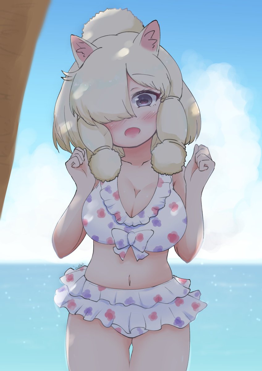 今年もスリちゃんと海デート💕
#けものフレンズ 