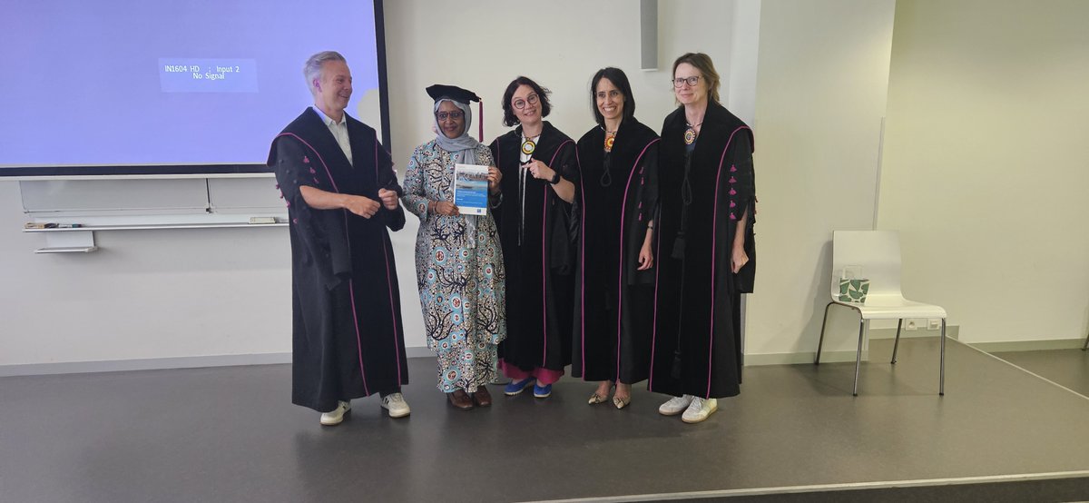 Balancing work, family and academic endeavour was a tough journey. On 28th June, I completed my PhD. Alhamdulillah. Thanks to my family, supervisors <a href="/MamaDaktari/">Marleen Temmerman, MBS, MD, MPH, PhD</a> <a href="/okalj/">JO</a> @Gamal serour and Prof  Gichangi. To my UNFPA colleagues in various country offices, thanks for your support.
