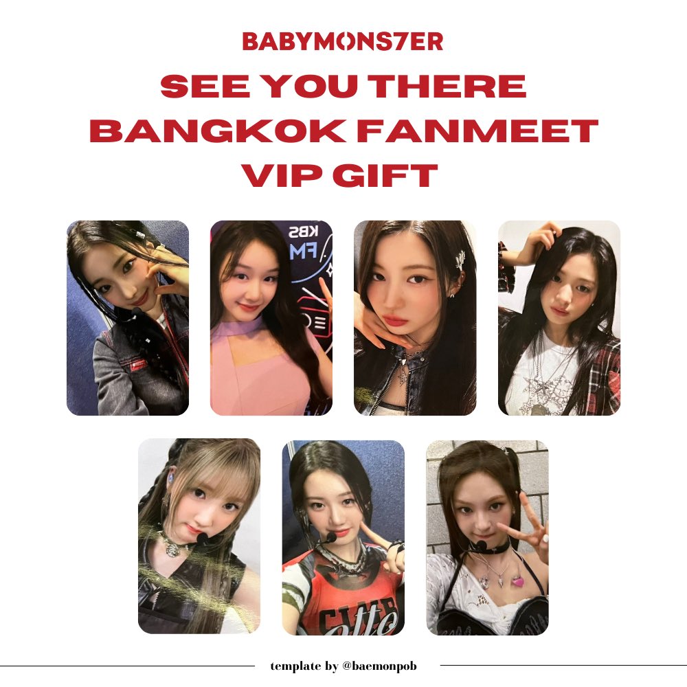BABYMONSTER PHOTOCARD TEMPLATE ➰ SEE YOU THERE: BANGKOK FANMEET