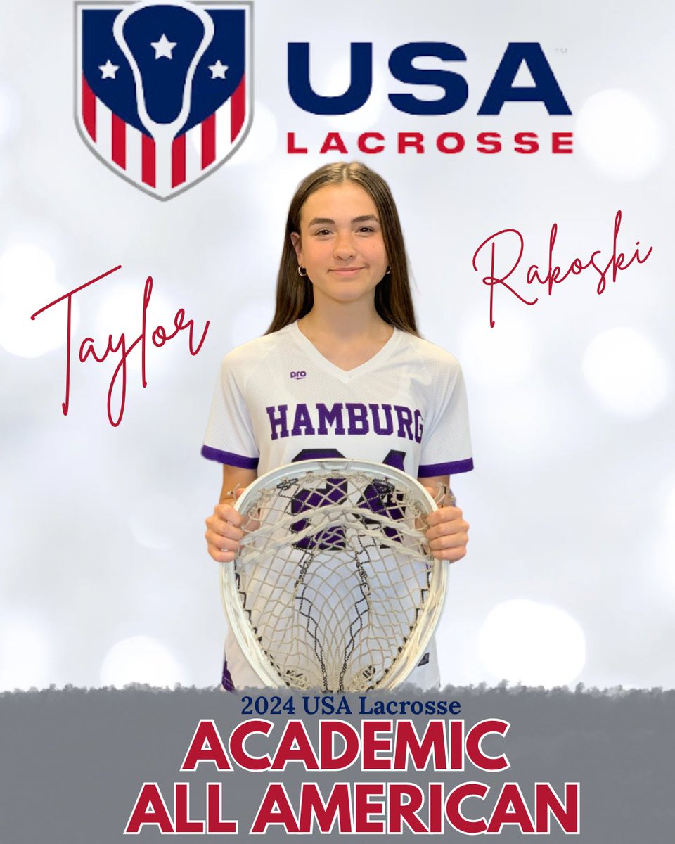 Hamburg Girls Lax (@hamlax716) on Twitter photo Congratulations to <a href="/RakoskiTaylor/">Taylor Rakoski</a> for your selection as a WNY USA Lacrosse Academic All American. Only 6 players are chosen based on their exemplary lacrosse skills, good sportsmanship and high academic achievement. We are incredibly proud! (4 of 4 posts) Congratulations to <a href="/RakoskiTaylor/">Taylor Rakoski</a> for your selection as a WNY USA Lacrosse Academic All American. Only 6 players are chosen based on their exemplary lacrosse skills, good sportsmanship and high academic achievement. We are incredibly proud! (4 of 4 posts)