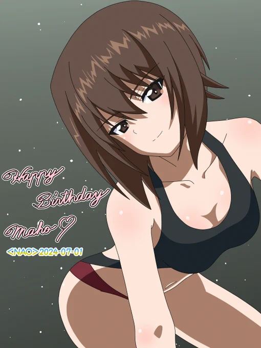 #ガルパン #GuP #garupan の #西住まほ です。今日7月1日が #西住まほ生誕祭 です。後半6ヶ月の始まりに #西住まほ生誕祭2024 参加です