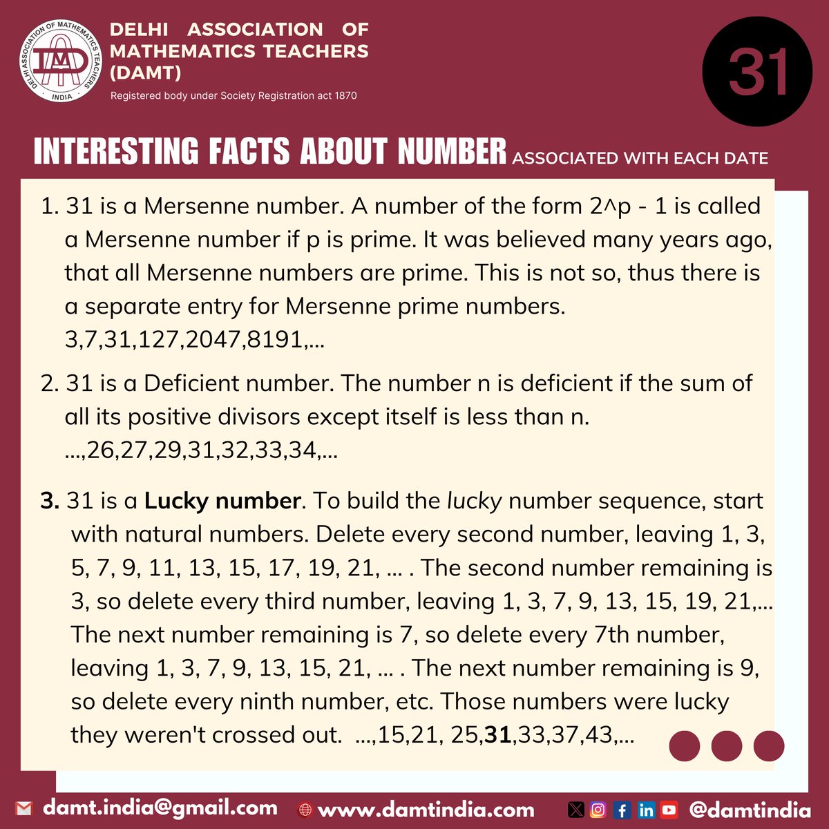 Delhi Association of Mathematics Teachers India tweet media