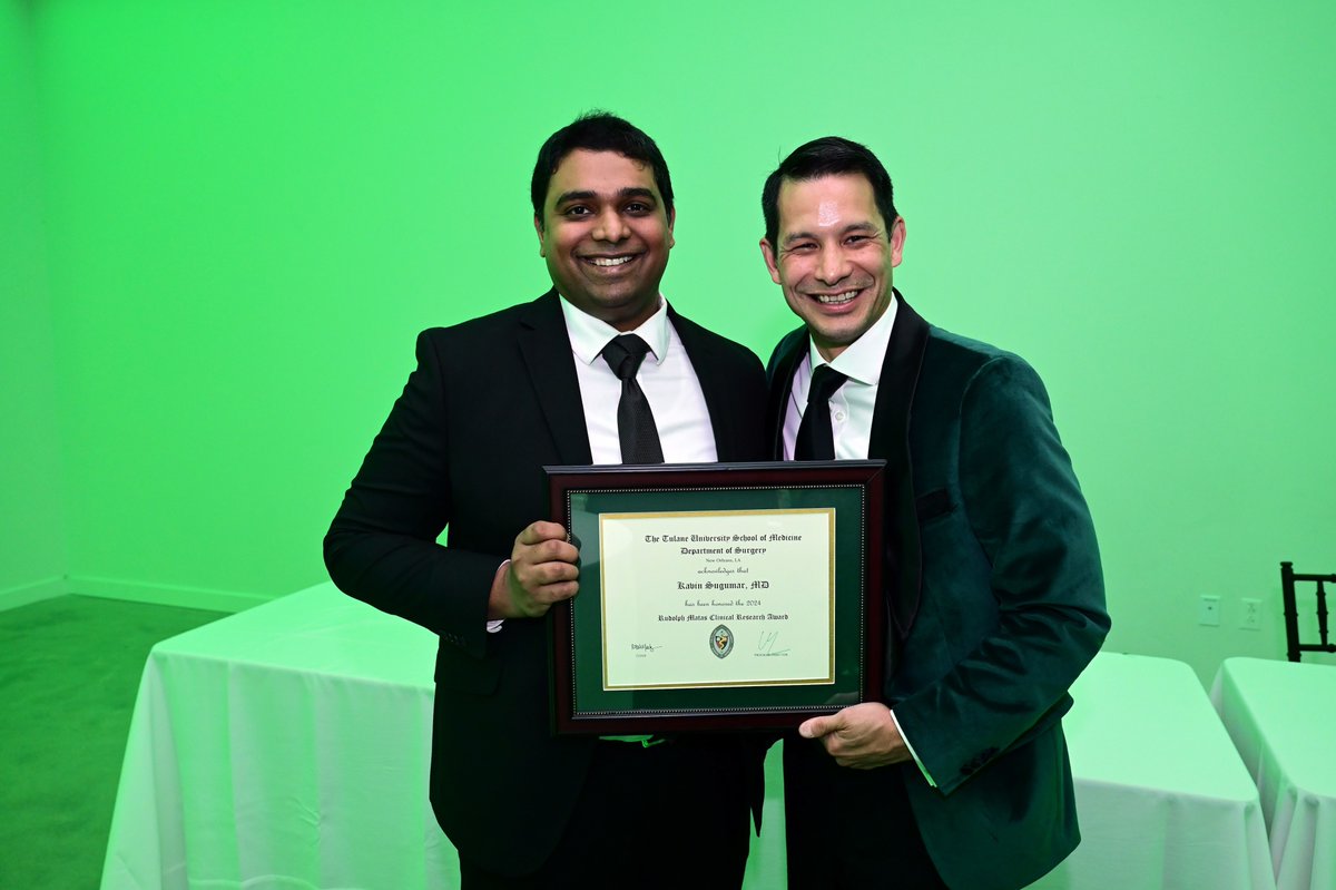 Kavin Sugumar, MD (@kavinsugumar) on Twitter photo Humbled to receive the 2024 Rudolph Matas Clinical Research Award by <a href="/Tulane_Surgery/">Tulane - Department of Surgery</a> at the annual graduation. Grateful to all my mentors and colleagues 😊 Humbled to receive the 2024 Rudolph Matas Clinical Research Award by <a href="/Tulane_Surgery/">Tulane - Department of Surgery</a> at the annual graduation. Grateful to all my mentors and colleagues 😊