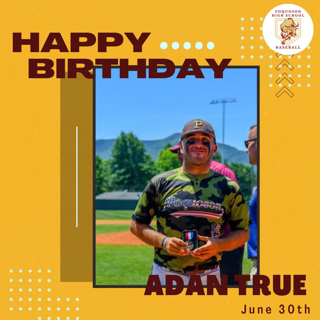 PoqBaseball's tweet photo. Poquoson Baseball wishes, now graduate, Adan True (‘24), a Happy Birthday 🎈🎉🎊

#poquoson #PHS #birthdayboy #bullislandersbaseball #reptheisland https://t.co/oXb3DJiLw4