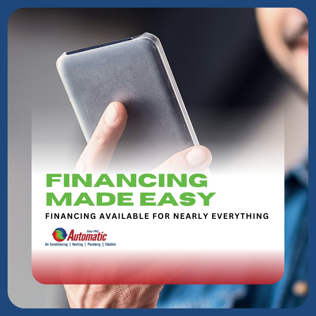 itsautomatic's tweet image. 🏡 We offer financing for nearly EVERYTHING, so ask us today how to keep your home comfortable without breaking the bank! ☎️ 901-979-2122

Or, learn more here! 👉 bit.ly/4arIKe5

#Automatic #ACFinancing
