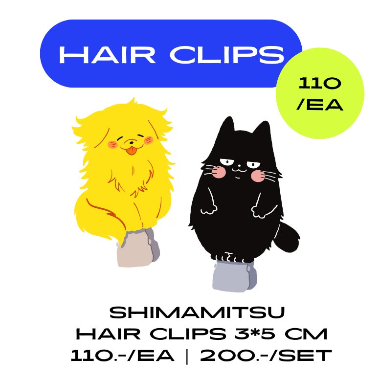 maithanisgy's tweet photo. Pre-Order shimamitsu hairclips🦮🐈‍⬛

***สำหรับคนไหนที่โอนเงินมาตอนรอบพร้อมส่งแล้วกรอกฟอร์มพร้อมส่งไม่ทัน หากสนใจย้ายมารอบพรีแทน สามารถนำสลีปเดิมมากรอกใหม่ในฟอร์มนี้ได้เลยนะคะ🙏🙏

🦮https://t.co/jpLnF5MmEK

#ตลาดนัดskipandloafer #จังหวะวัยรุ่นว้าวุ่นหัวใจ #ตลาดนัดโชโจ https://t.co/auJrOwEBCw
