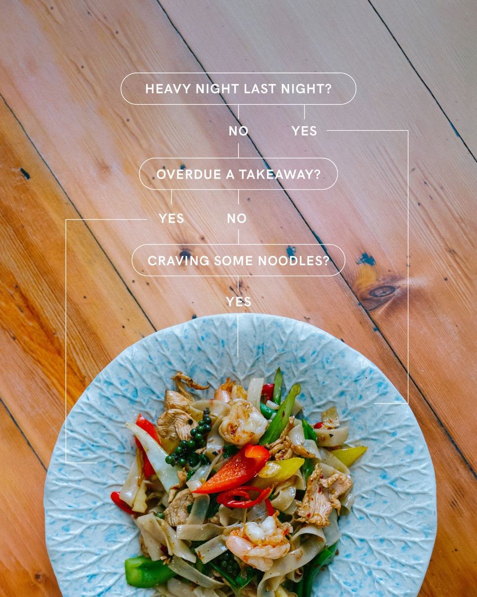 Pad Kee Mao is ✨always✨ the answer.

Also known as ‘Drunken Noodles’, this dish might just be the perfect cure for a hangover— but we’ll let you be the judge of that.