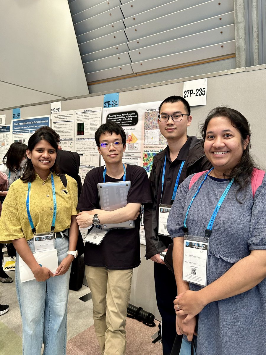 activematterKU's tweet photo. It's a busy week for the researchers in the field of Biophysics to attend #IUPAB2024, Kyoto.
#ActiveMatterLab members actively participated in the conference and shared knowledge with researchers from all over the world. https://t.co/7hvvjva8VP