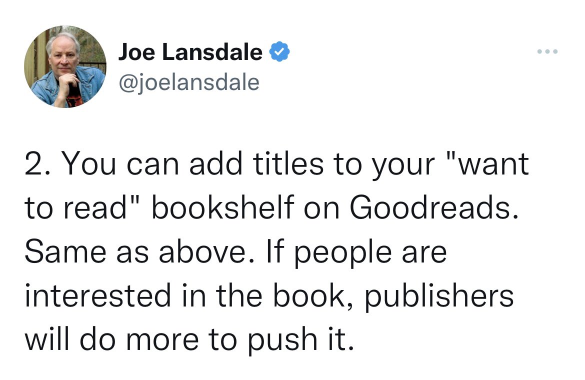 Joe Lansdale tweet media